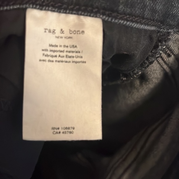 Rag and Bone Nina High Rise Ankle Skinny Jeans, Black - Picture 5 of 7